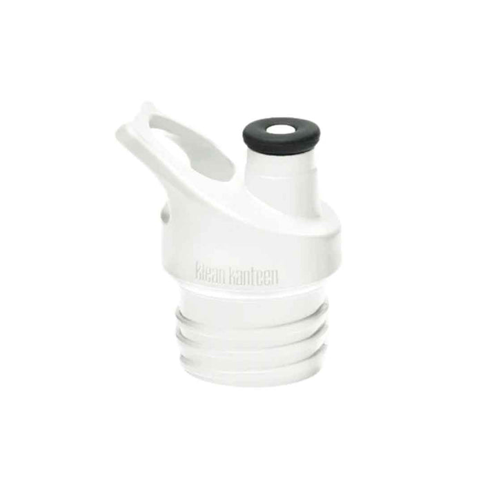 Klean Kanteen replacement sports cap side profile in white colour on a white background