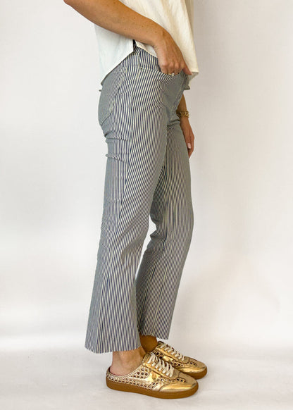 Kut From the Kloth Kelsey High Rise Ankle Flare Jeans - Navy/Ivory