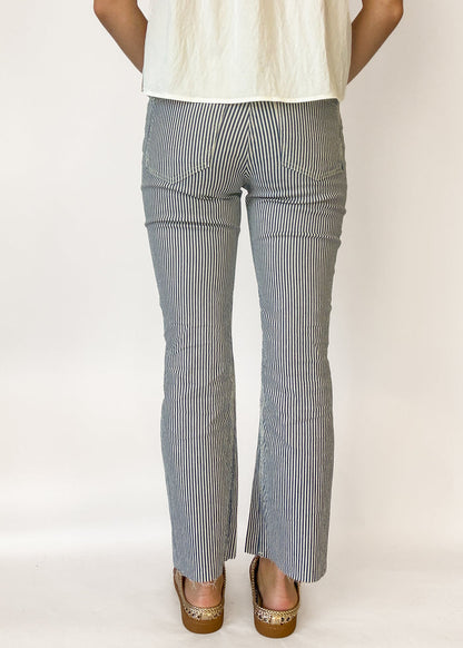 Kut From the Kloth Kelsey High Rise Ankle Flare Jeans - Navy/Ivory