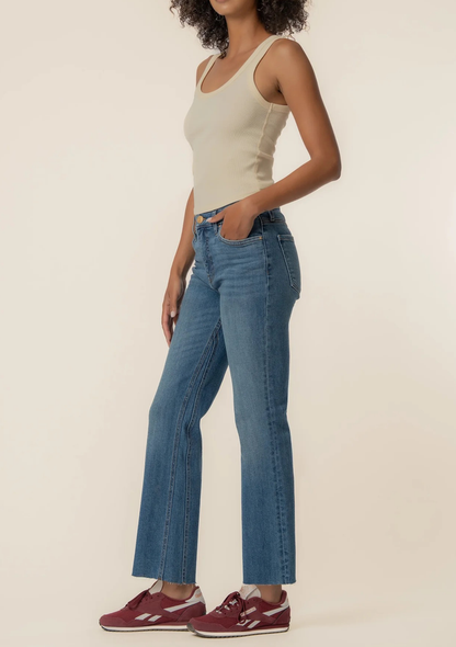 Kut From the Kloth Kelsey High Rise Ankle Flare Jeans - Wonderful w/ Med Wash