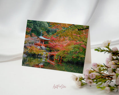 Kyoto Daigoji Temple Autumn Leaves, Japan Landscape Custom Greeting Cards