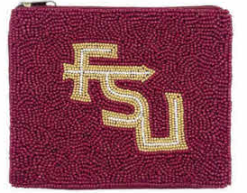 LA Chic Collegiate Beaded Coin Pouch