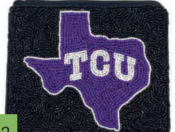 LA Chic Collegiate Beaded Coin Pouch