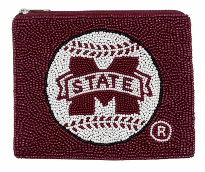 LA Chic Collegiate Beaded Coin Pouch