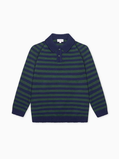 La Coqueta Brio Sweater in Navy Stripe