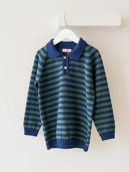 La Coqueta Brio Sweater in Navy Stripe