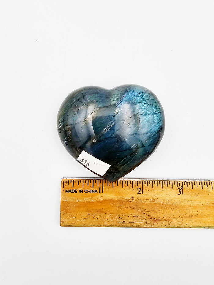 Labradorite Heart D - Sacramento Crystal Co.