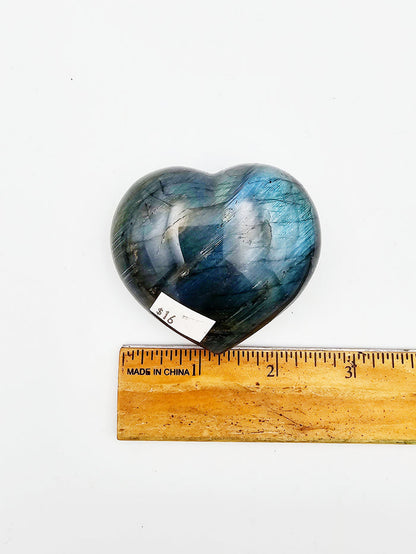 Labradorite Heart D - Sacramento Crystal Co.