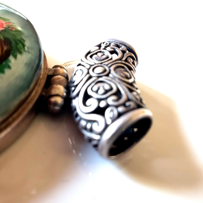 Lady in Blue with Rose Hand Painted Russian Miniature BuyRussianGifts Store