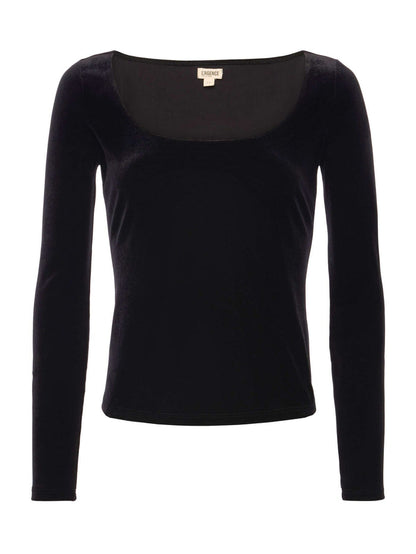 L'Agence Jelena Velvet Top in Noir