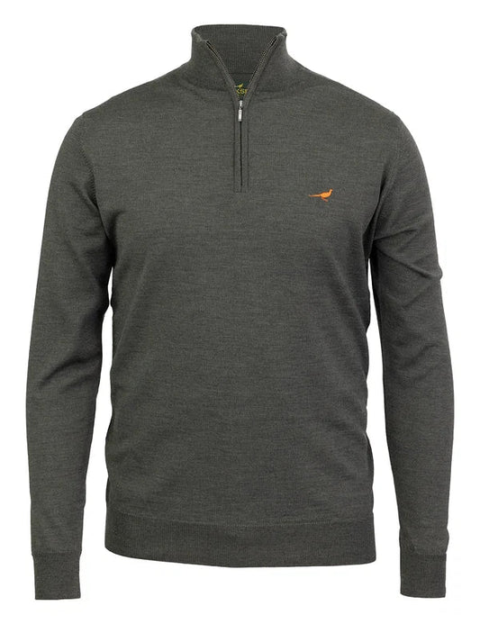 Laksen Norfolk Zip-Neck Merino Sweater