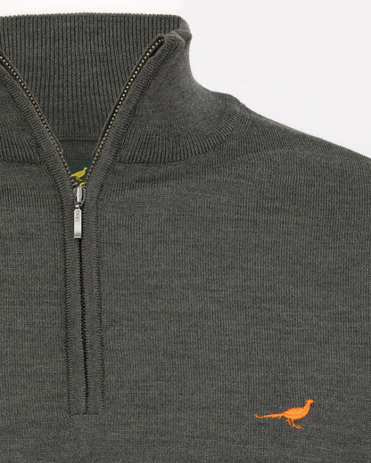 Laksen Norfolk Zip-Neck Merino Sweater