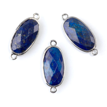 This is a Dakota Stones Lapis Connector Silver focal from the Dakota Stones collection.