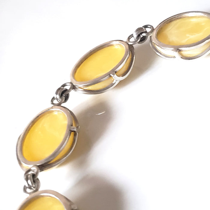 back of large butterscotch amber bracelet