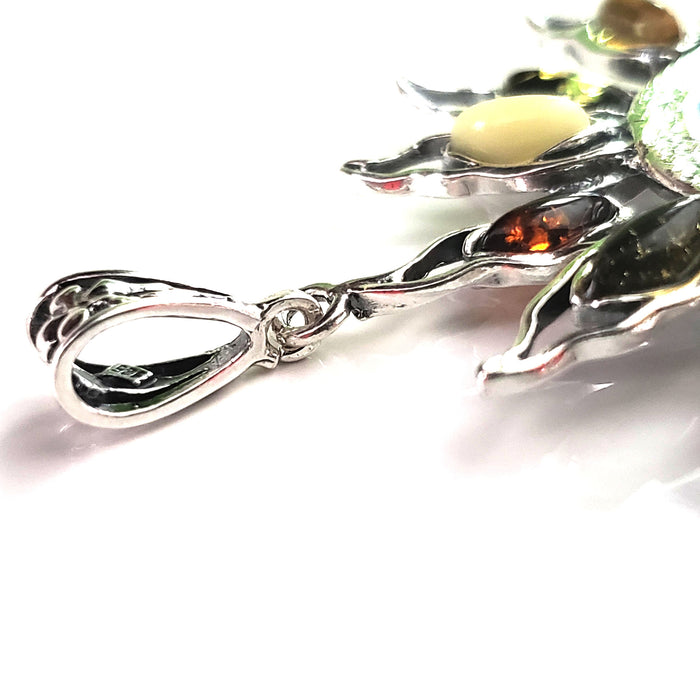 large bale silver sun pendant