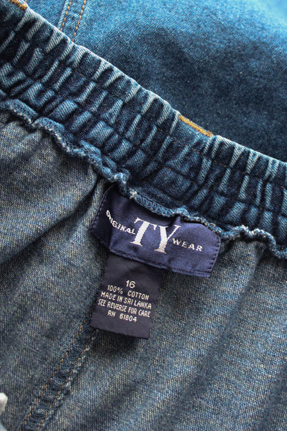 laurel lake denim midi skirt