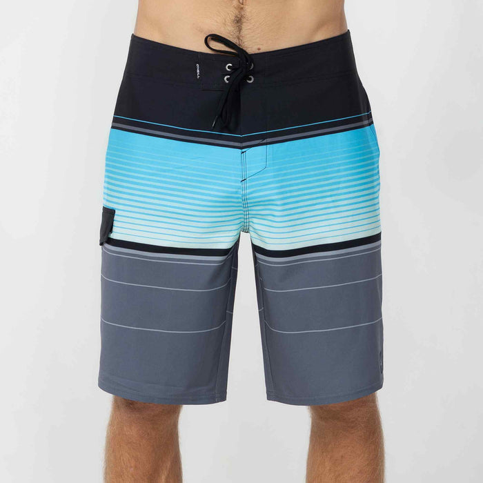 Lennox Stripe 21" Boardshort - Black