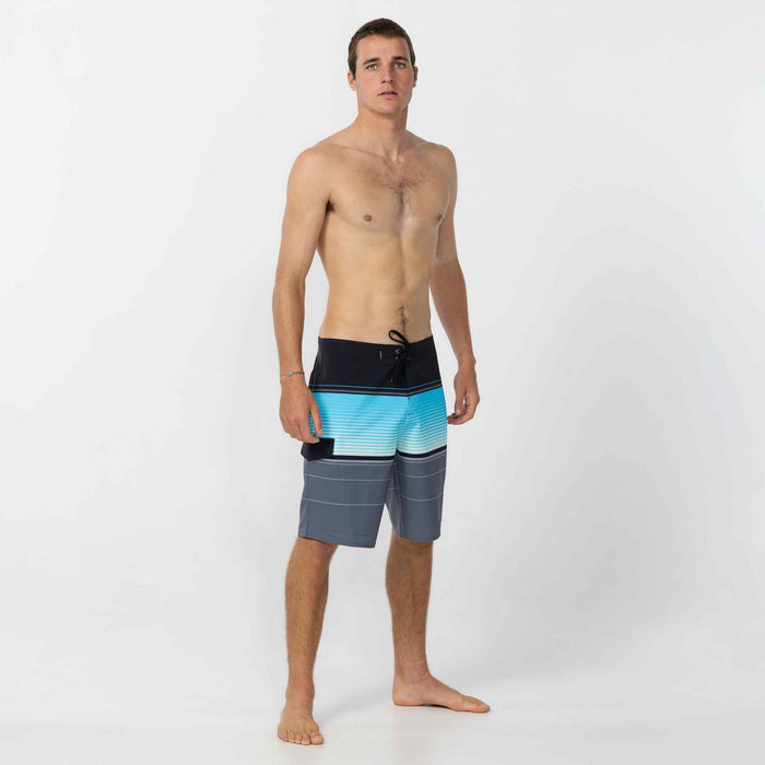 Lennox Stripe 21" Boardshort - Black