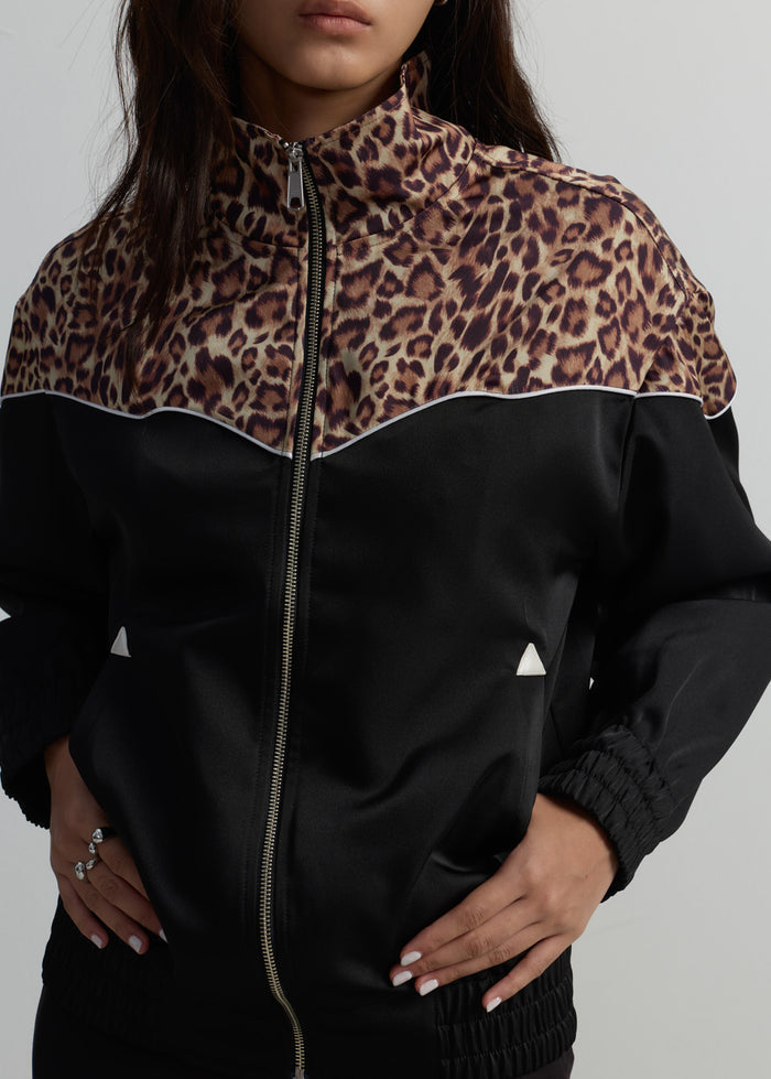 LEOPARD PANEL WESTERN JACKET