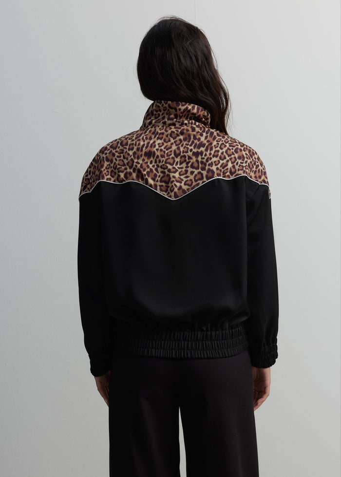 LEOPARD PANEL WESTERN JACKET