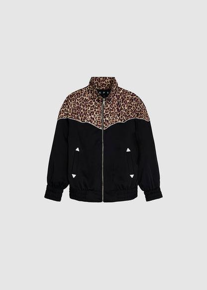 LEOPARD PANEL WESTERN JACKET