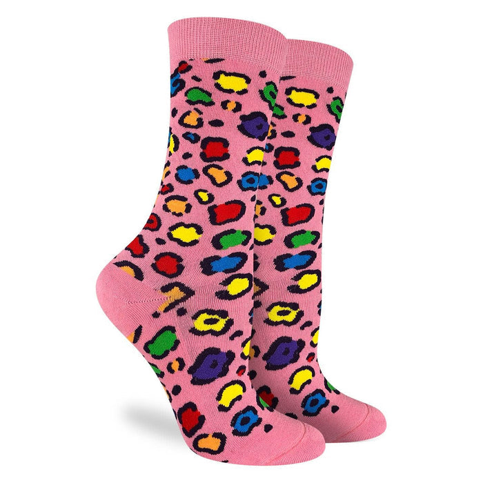 Leopard Rainbow Print Women's Socks