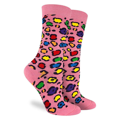 Leopard Rainbow Print Women's Socks