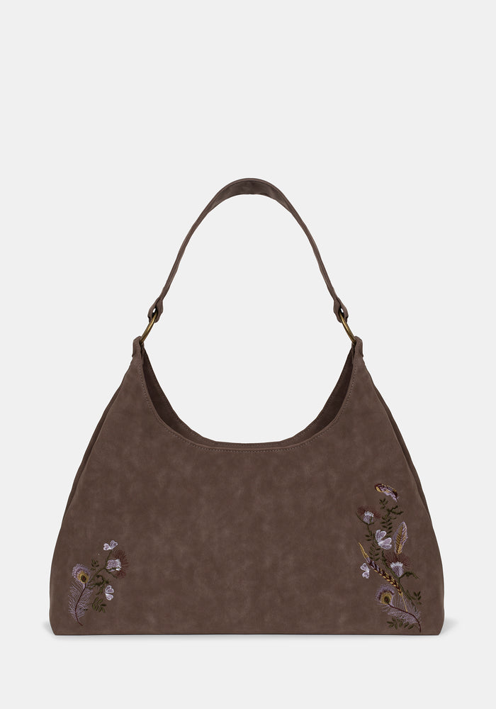 Lera Mystical Garden Embroidered Slouch Shoulder Bag