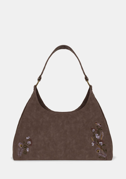 Lera Mystical Garden Embroidered Slouch Shoulder Bag