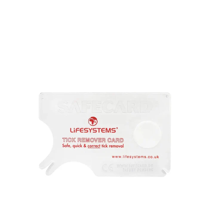 Lifesystems tick remover card on a white background