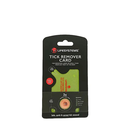 Lifesystems tick remover card front packaging on a white background