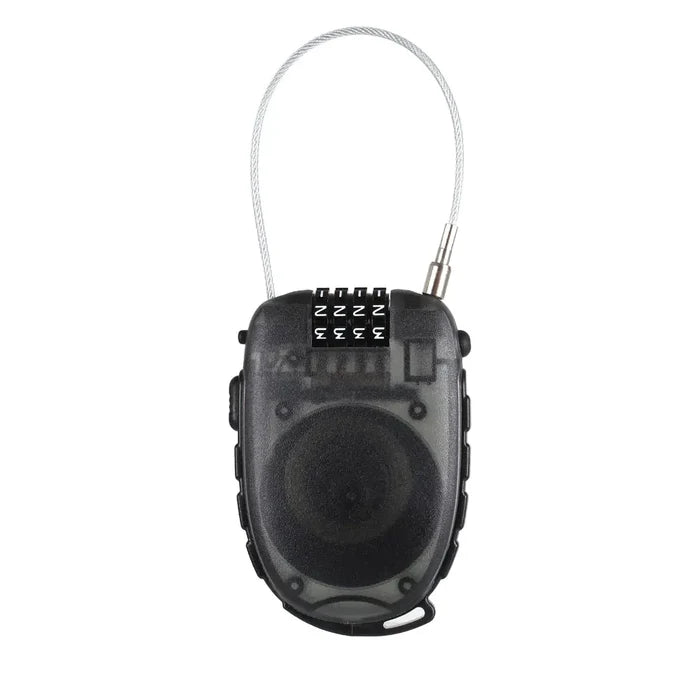 Lifeventure 4 Dial Combination Cable Lock rear view on a white background