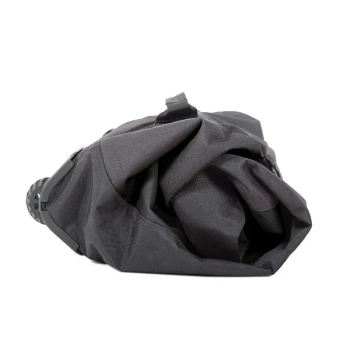 Lifeventure Expedition Wheeled Duffle Bag 120 Litres in black folded away on a white background