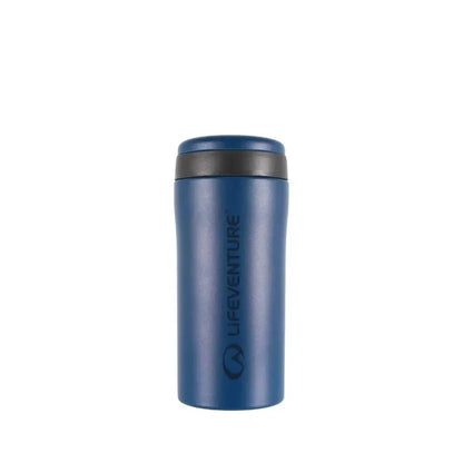 Cobalt Blue Matt Lifeventure thermal mug shown from the front on a white background