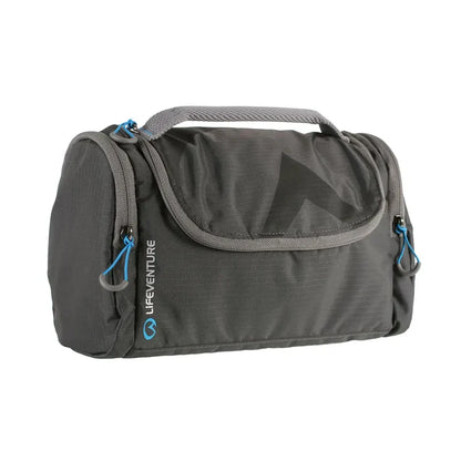 Lifeventure Travel Wash Holdall Grey shown from the front on a white background