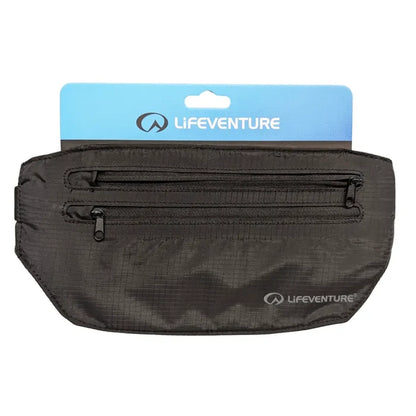 Lifeventure Waterproof Waist Wallet black packaging front on a white background
