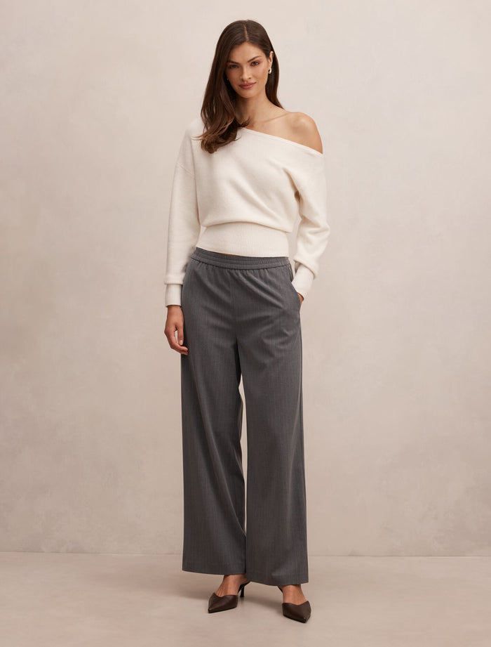 Liliana Elastic Pinstripe Pants Forever New