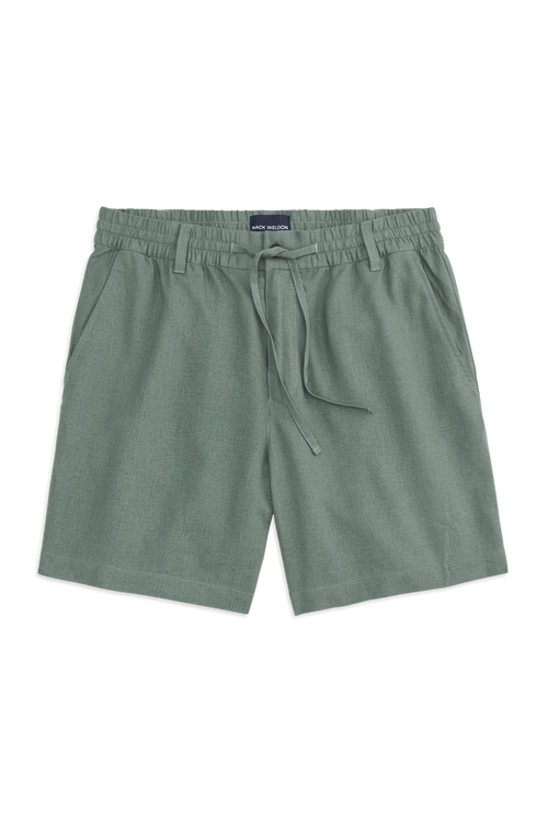 Front view of Linen Drawstring Short in Cactus
