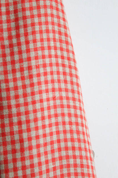 linen gingham blazer