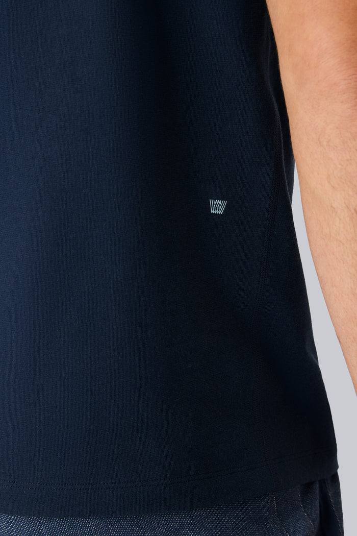 Mack Weldon logo at the back of Linen Jersey Crew Neck T-shirt