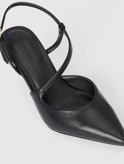 Lisa Asymmetrical Strapping Detail Court Heel Forever New