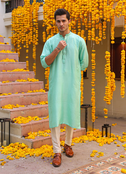 Logan aqua kurta for men