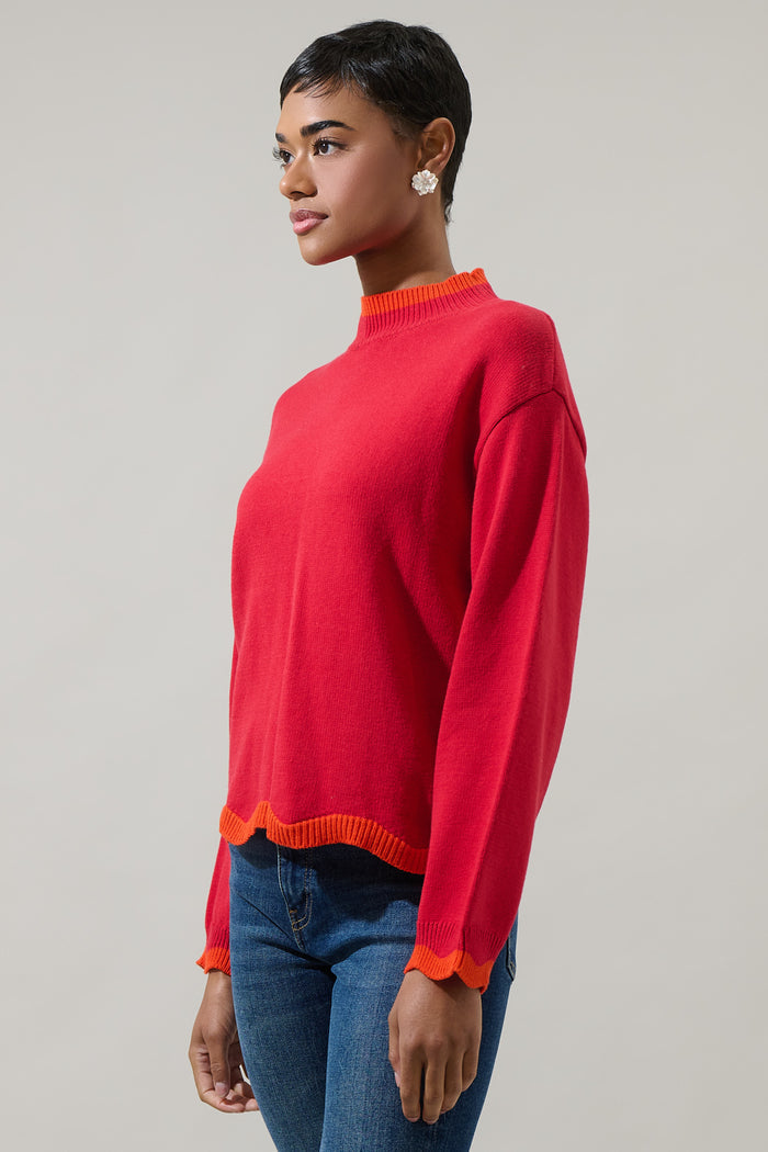 Macie Jane Mock Neck Sweater