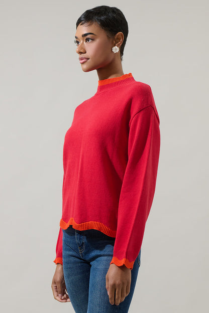 Macie Jane Mock Neck Sweater