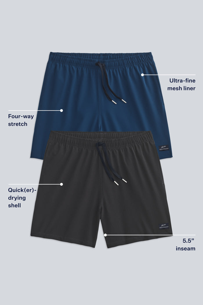Laydowns of Bather Swim Suit in Racing Blue and Black
