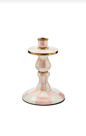 Mackenzie-Childs CANDELSTICK ROSY CHECK
