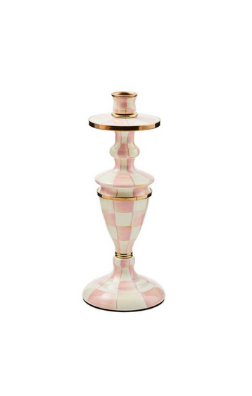 Mackenzie-Childs CANDELSTICK ROSY CHECK