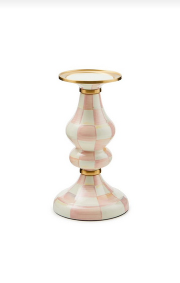 Mackenzie-Childs CANDELSTICK ROSY CHECK