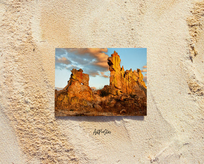 Madagascar's Rock Isalo National Park Landscape Custom Greeting Cards
