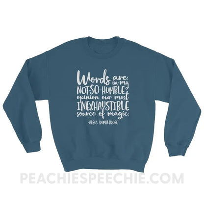 Magic Quote Classic Sweatshirt - Indigo Blue / S - Hoodies & Sweatshirts peachiespeechie.com